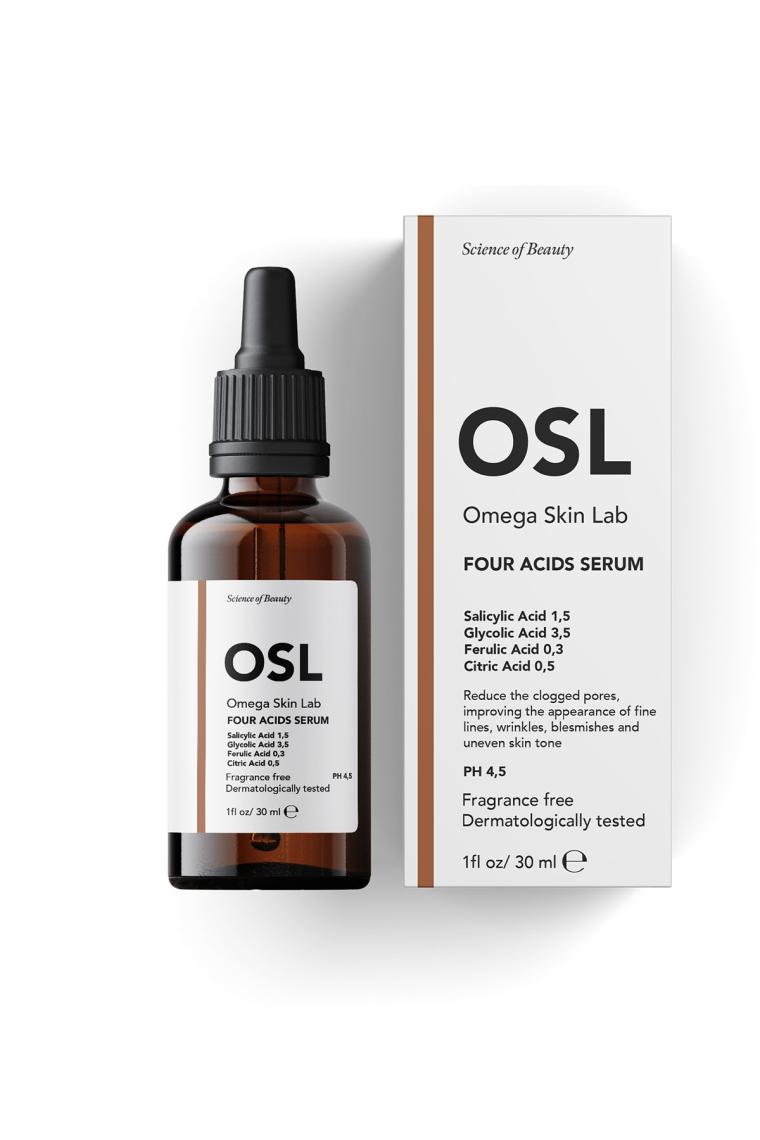 Four Acids Serum 30ml (sebum Dengesi, Gözenek, Kırışıklık Ve Leke Karşıtı Serum)