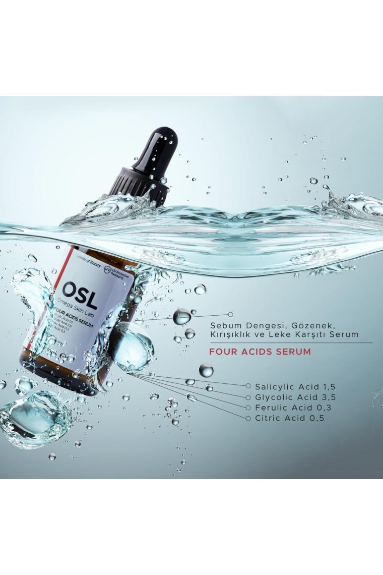 Four Acids Serum 30ml (sebum Dengesi, Gözenek, Kırışıklık Ve Leke Karşıtı Serum)