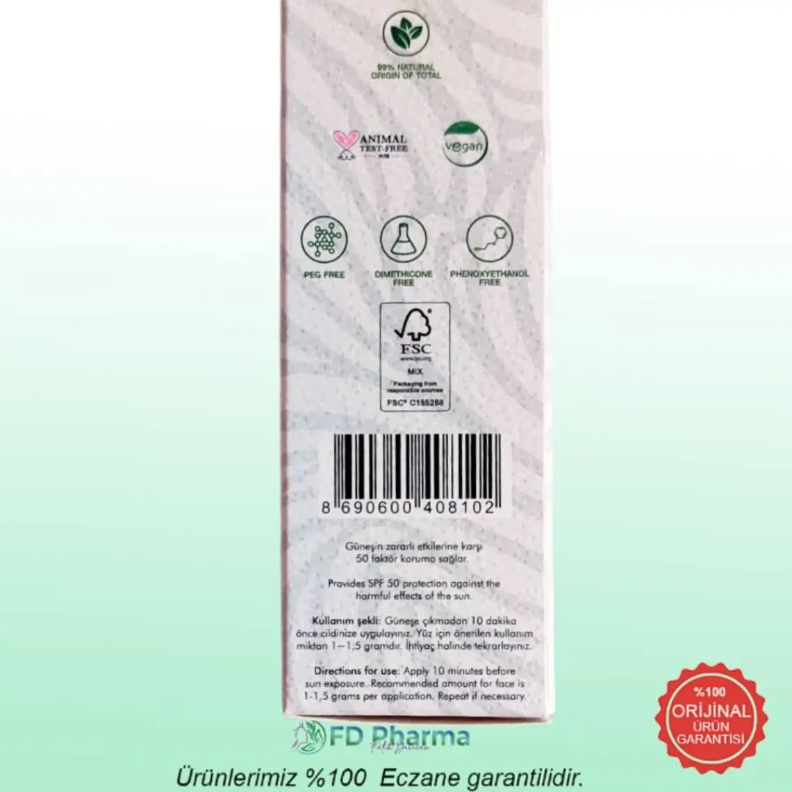 Momwell Organik Leke Önleyici Koruyucu Yüz Güneş Kremi 50ml