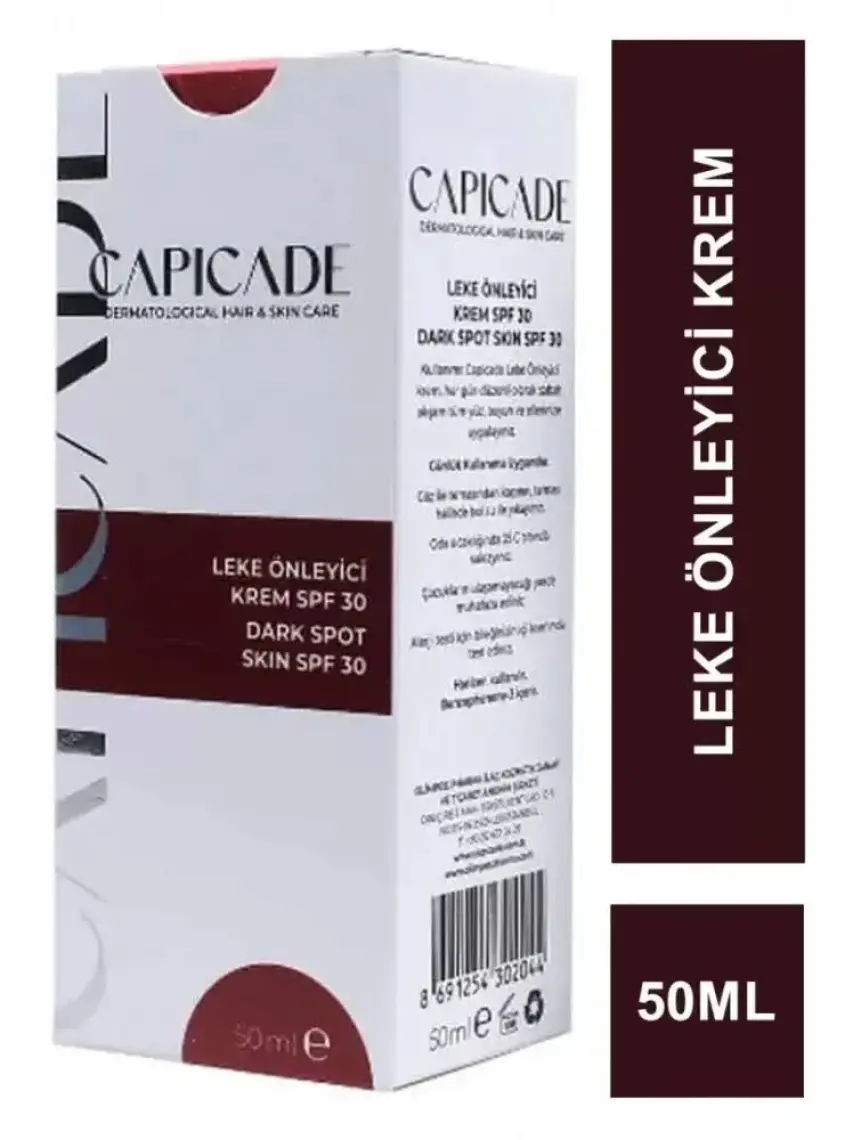 Capicade Leke Önleyici Krem SPF30 Dark Spot Skin 50ML