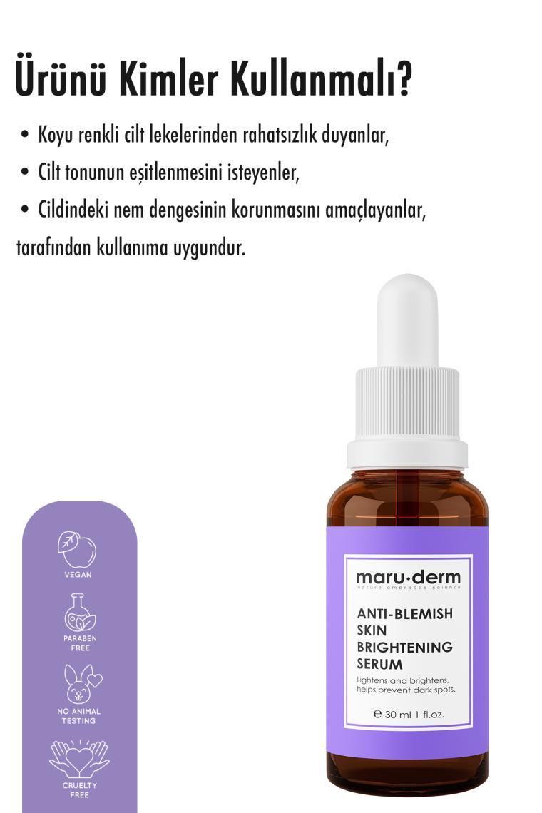 Maruderm Leke Karşıtı Ve Beyazlatıcı Cilt Bakım Serumu 30 ml