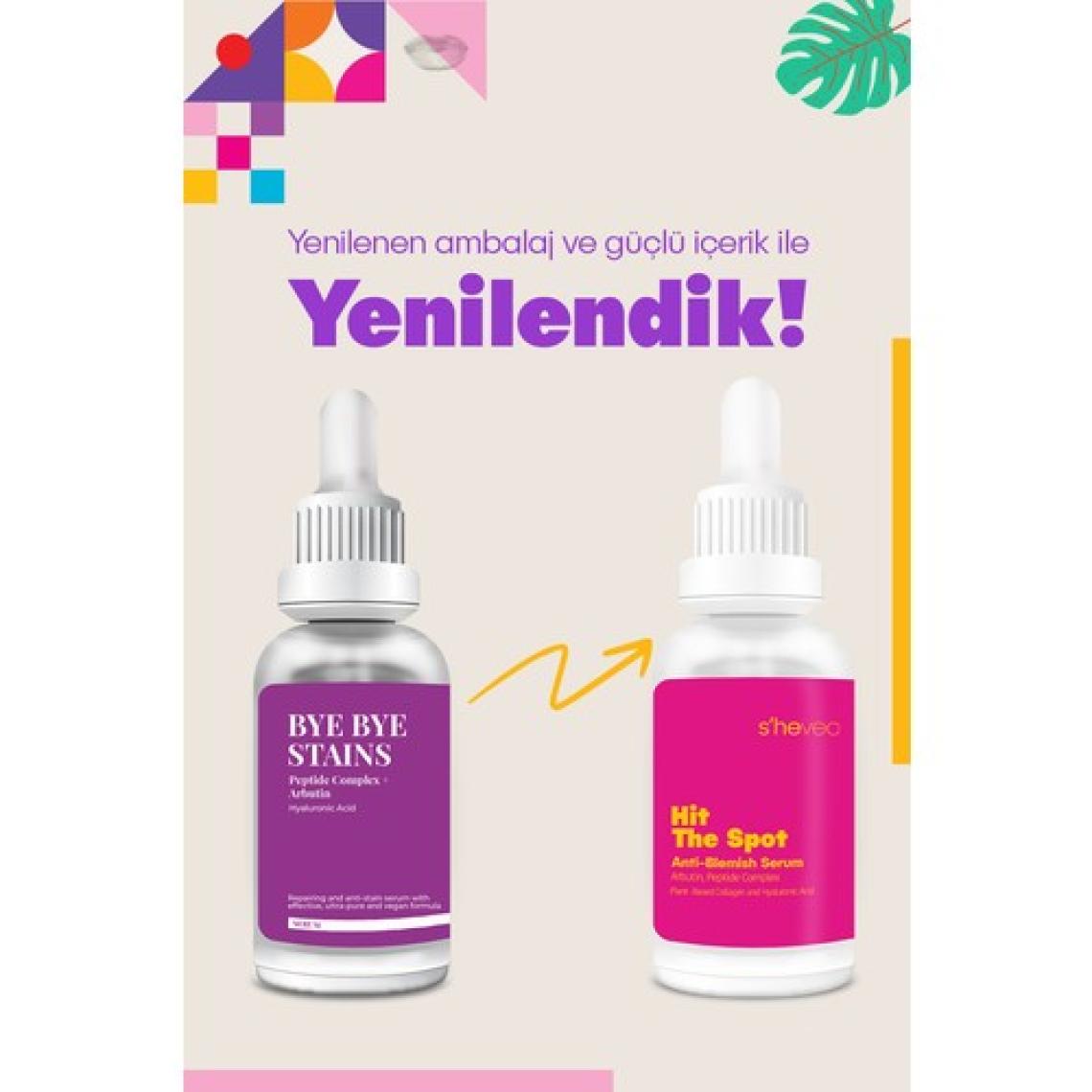 S'he Vec HIT THE SPOT – Leke Bakımı | Onarmaya Yardımcı Arbutin ve Peptit Kompleksi Içeren Serum (30 Ml)