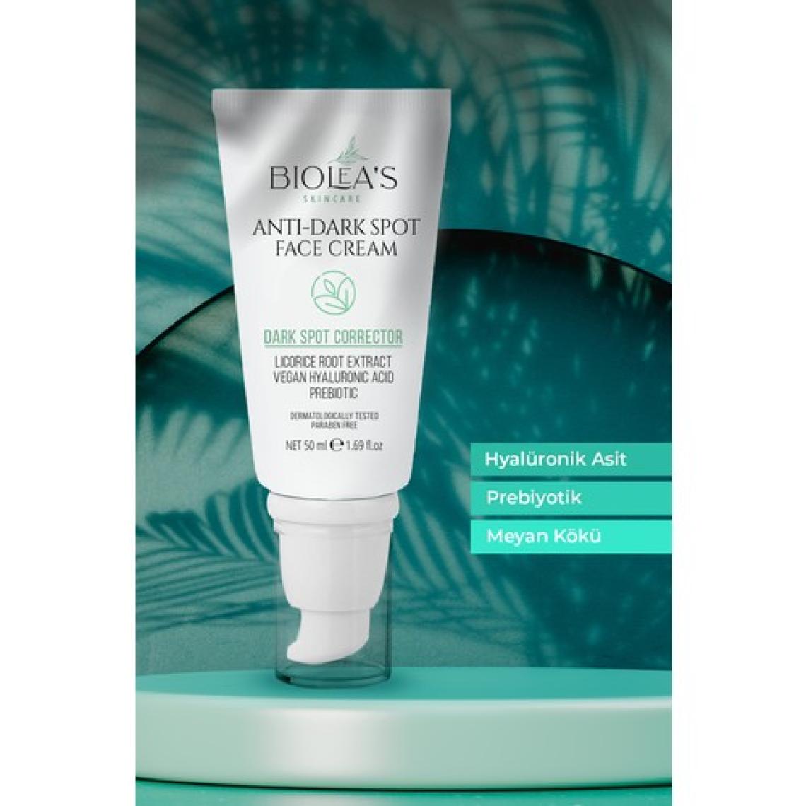 Biolea's Leke Karşıtı,aydınlatıcı Yüz Bakım Kremi Meyan Kökü+Prebiyotik + Hyalüronik Asit 50 ml