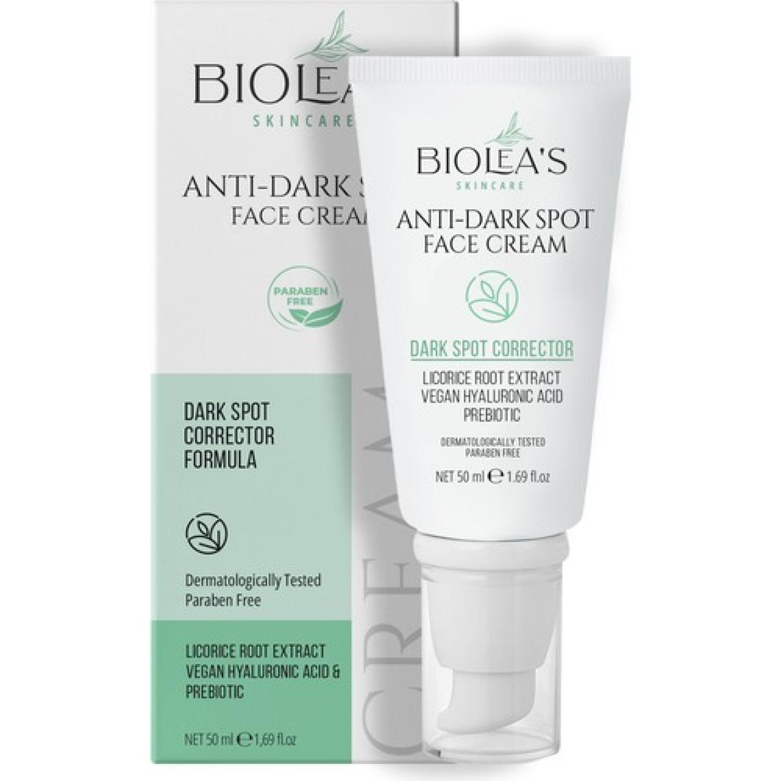 Biolea's Leke Karşıtı,aydınlatıcı Yüz Bakım Kremi Meyan Kökü+Prebiyotik + Hyalüronik Asit 50 ml