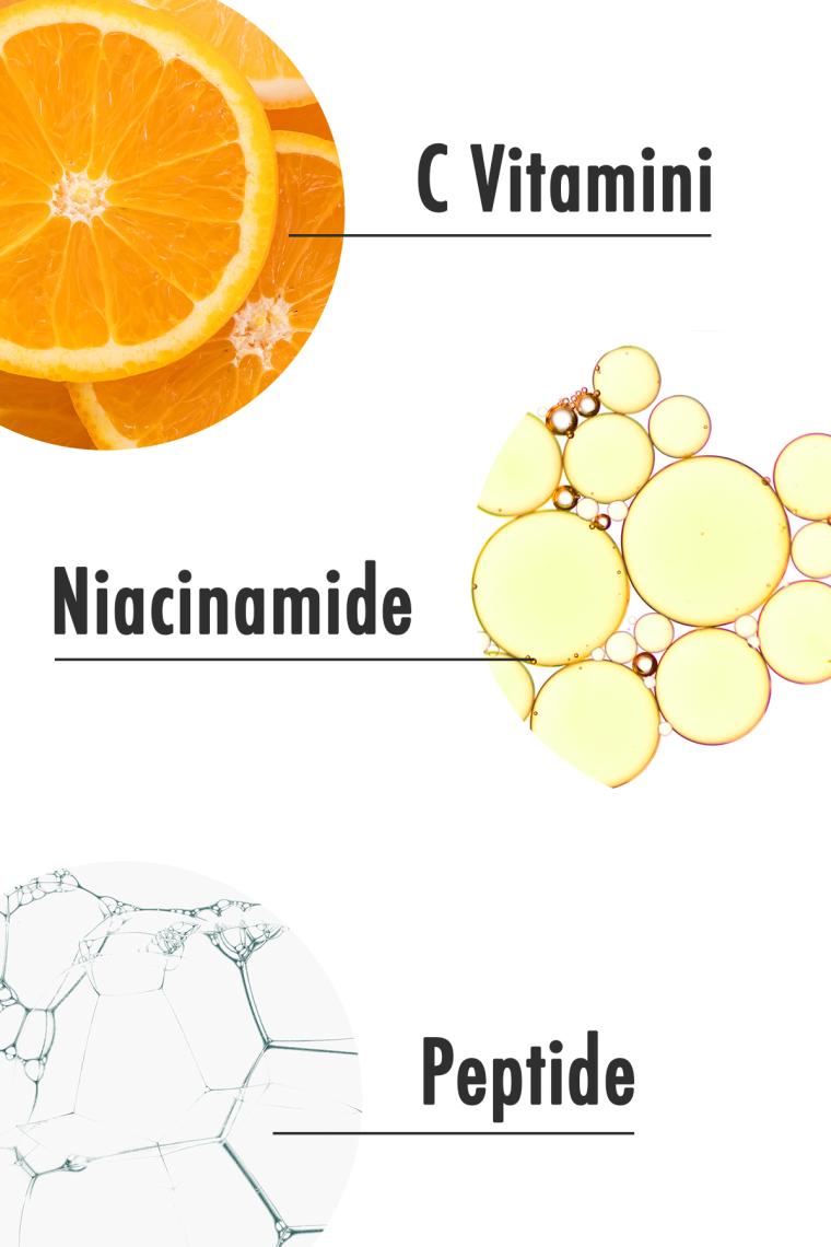 C Vitamini Ve Peptid Aydınlatıcı Cilt Bakım Serumu 30 Ml