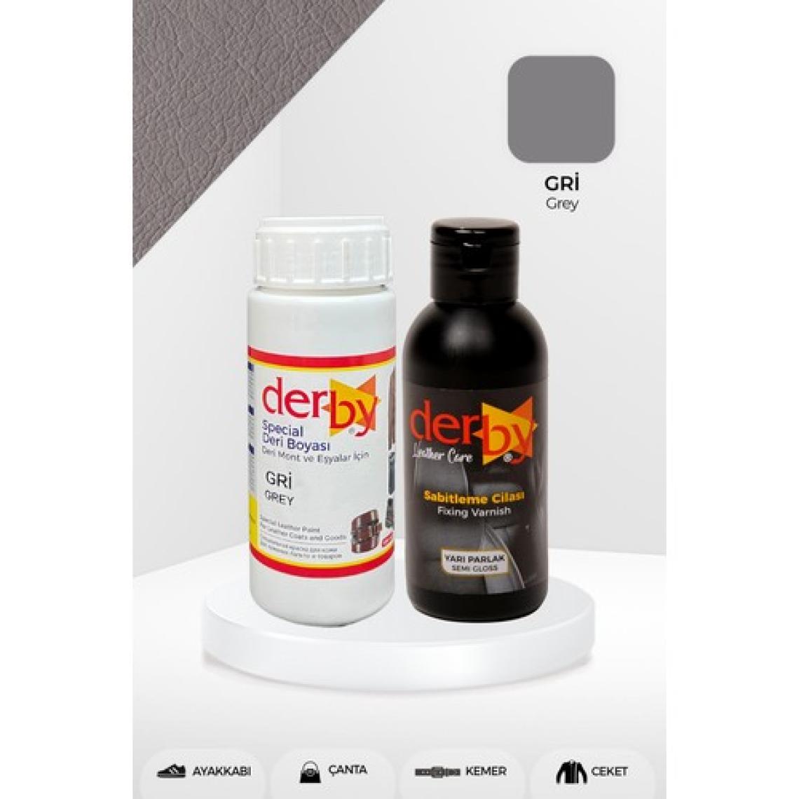 Derby Special Deri Boyası ve Cilası - 2'li Set / Mont - Eşya - Çanta - Cüzdan - Kemer 100 ml - Kartela Renkleri