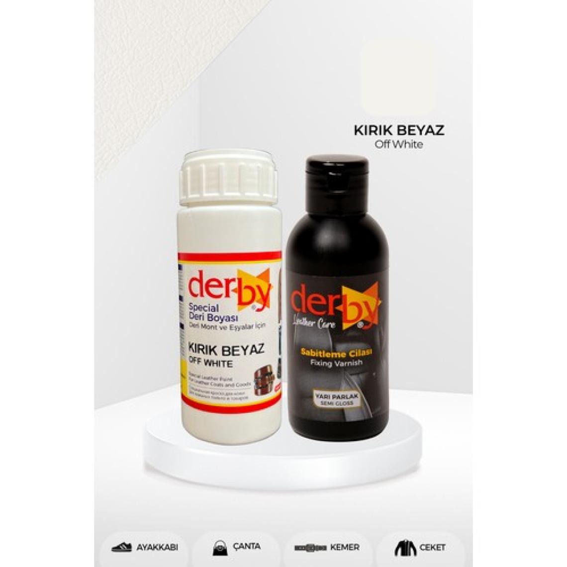 Derby Special Deri Boyası ve Cilası - 2'li Set / Mont - Eşya - Çanta - Cüzdan - Kemer 100 ml - Kartela Renkleri