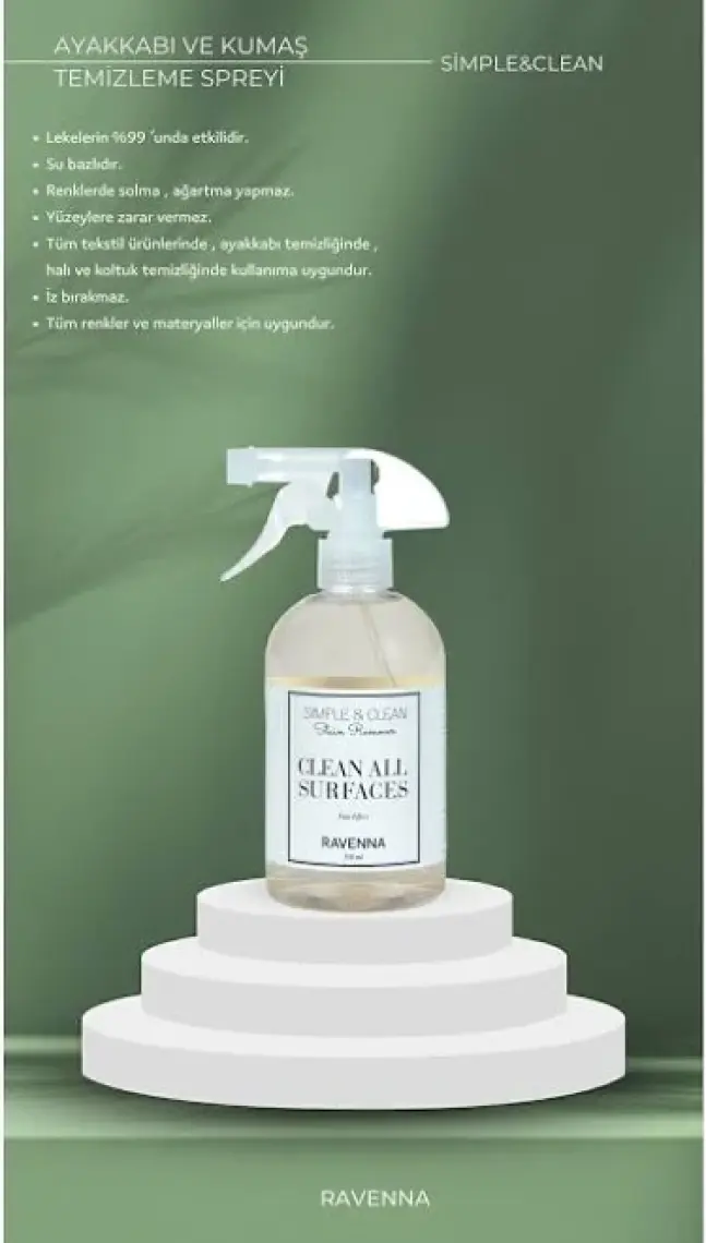 Simple&clean Ayakkabı ve Kumaş Temizleme Spreyi 500 ml