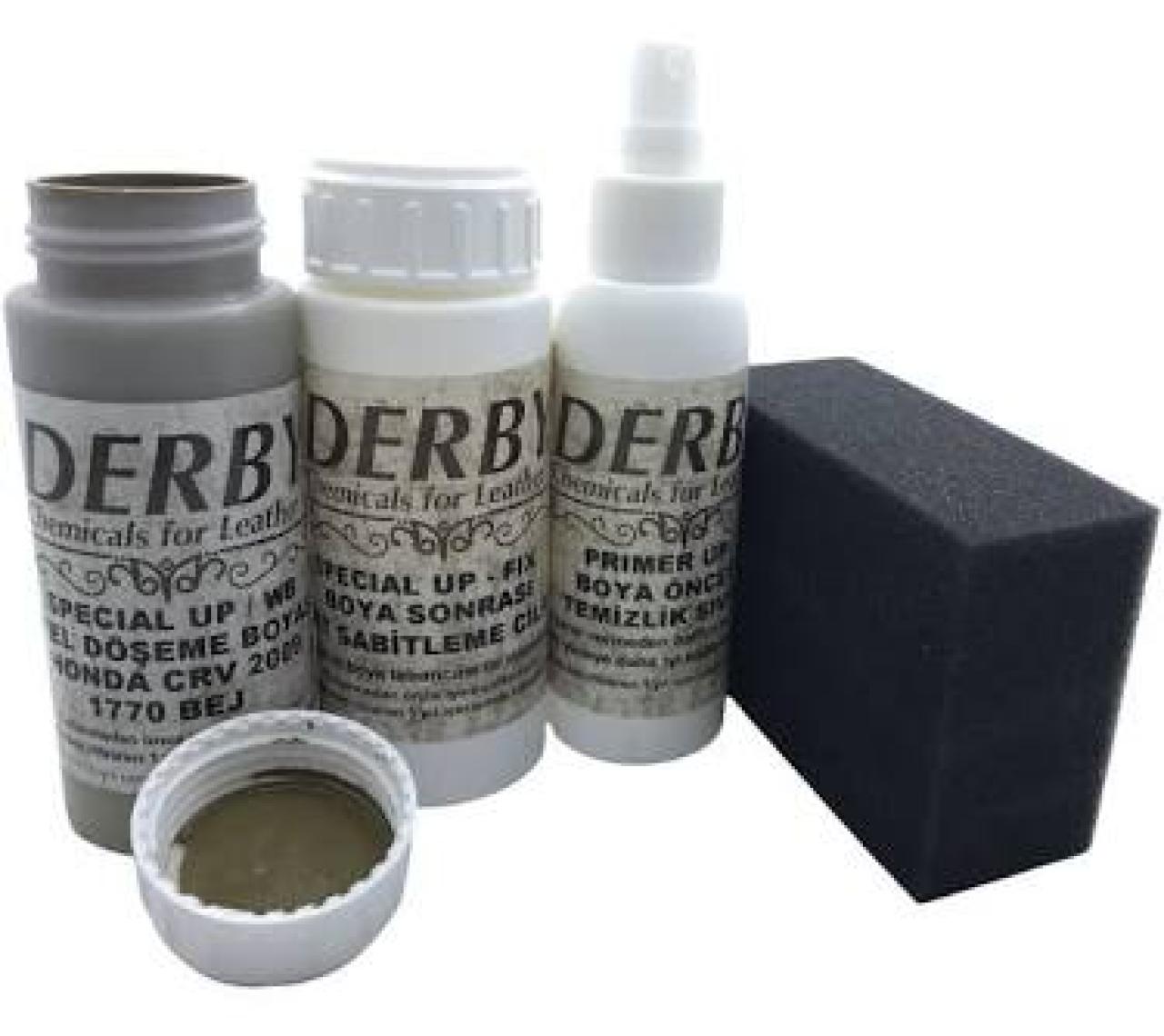 Derby Special Deri Boyası ve Cilası - 2'li Set / Mont - Eşya - Çanta - Cüzdan - Kemer 100 ml - Kartela Renkleri