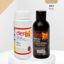 Derby Special Deri Boyası ve Cilası - 2'li Set / Mont - Eşya - Çanta - Cüzdan - Kemer 100 ml - Kartela Renkleri