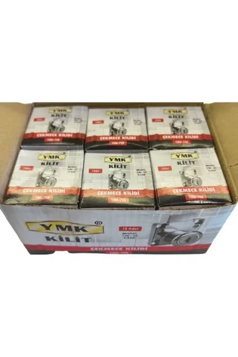 Yuma Kilit Yuma Ymk Çekmece Kilidi Kare Krom Anahtarlı 1 Paket ( 12 Adet )