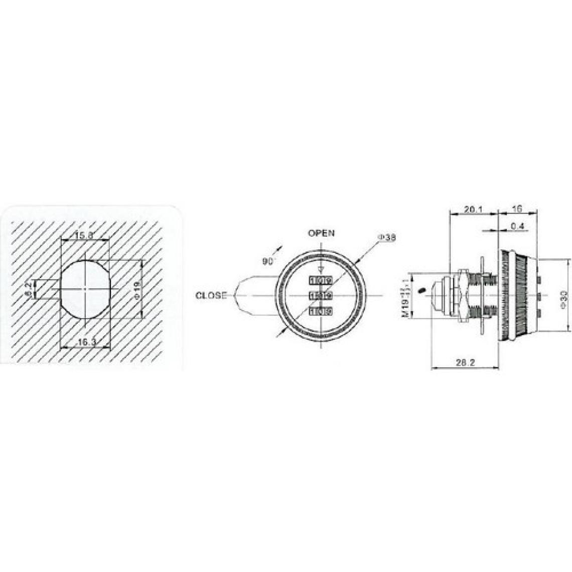 Dizaynaks Şifreli Dolap Kilidi 12 Mm. Kadar Uyumlu