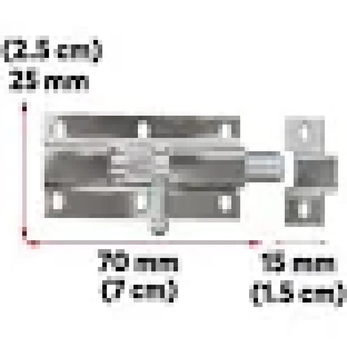 Nzb Metal Kapı Sürgüsü Krom Mavzer Sürgü Sürgülü Kilit 25X70 mm Kapı Pencere Emniyet Kilidi