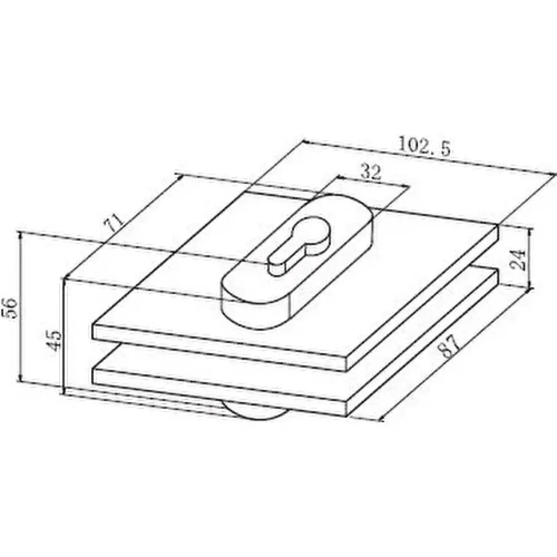 Kale Kd070/20-123 Cam Kapı Kilidi