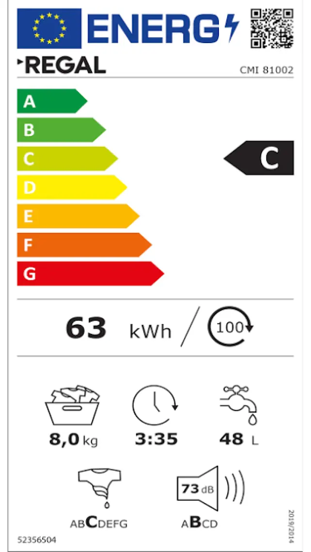 Regal BM 521 E Enerji Sınıfı 5 Program Bulaşık Makinesi