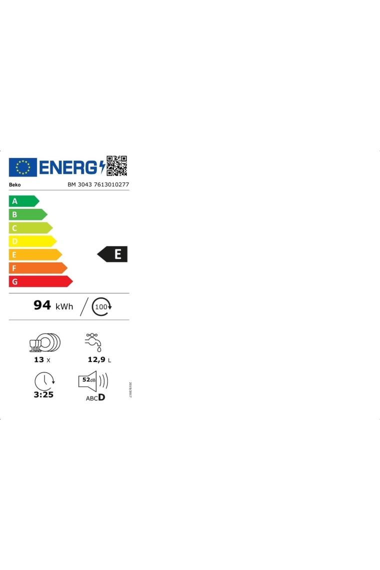 Bm 3043 3 Programlı Bulaşık Makinesi