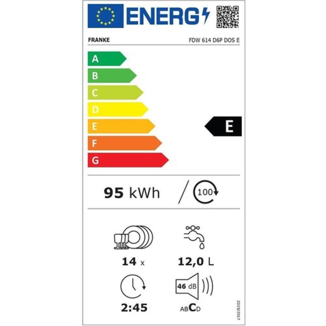 Franke Fdw 614 D6P Dos E Ankastre Bulaşık Makinesi