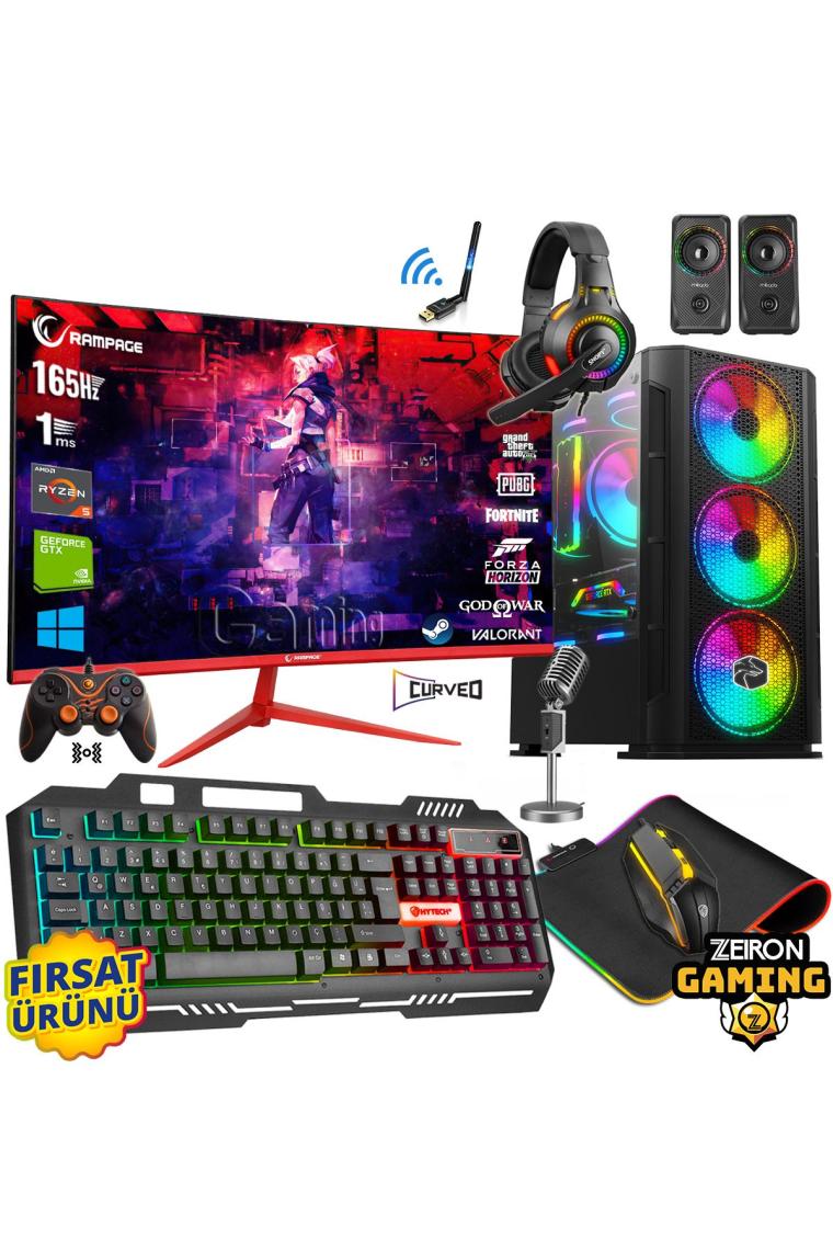 Ptx95 Ryzen 5 3600 32GB 512GB M.2 SSD+1TB HDD GTX1660 Super 27" 165Hz Oyuncu Masaüstü Bilgisayarı