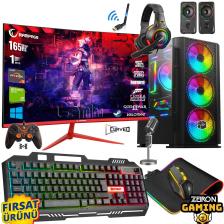 Ptx95 Ryzen 5 3600 32GB 512GB M.2 SSD+1TB HDD GTX1660 Super 27" 165Hz Oyuncu Masaüstü Bilgisayarı