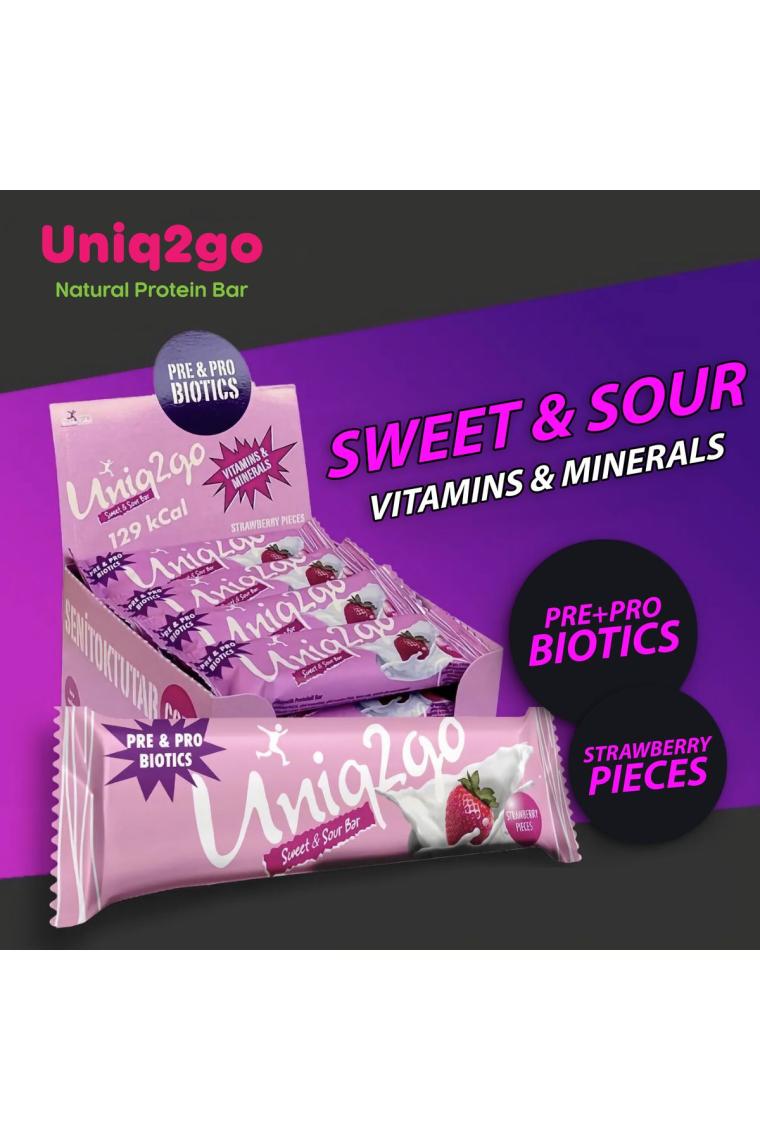 Tatlı Ekşi Pre-probiyotik Protein Bar 38 gr 16 Adet