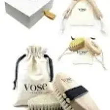 Vose 3' Lü Set Doğal At Kılı Fırçası (Black Rose) + Yüz Fırçası + Tırnak Fırçası