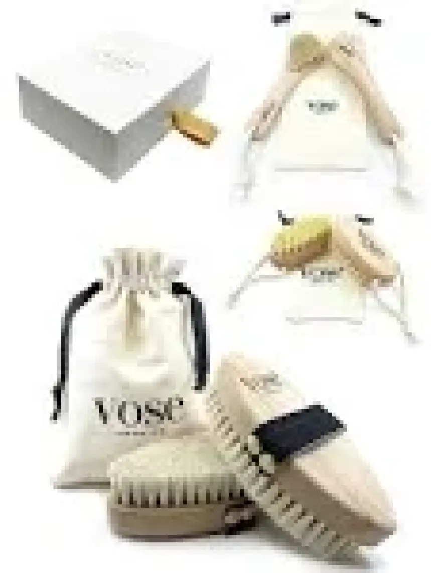 Vose 3' Lü Set Doğal At Kılı Fırçası (Black Rose) + Yüz Fırçası + Tırnak Fırçası