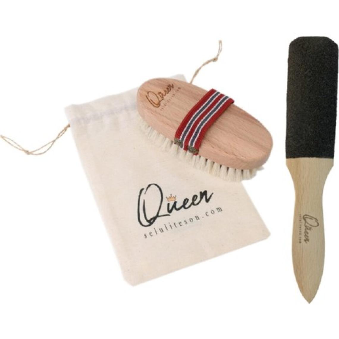 Queen Doğal At Kılı Fırçası ve Topuk Törpüsü