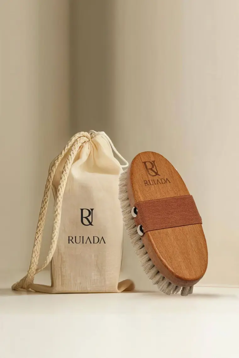 Ruiada Doğal At Kılı Vücut Fırçası - Selülit Giderici, Kan Dolaşımını Artıran, Ölü Deri Temizleyen ve Masaj Etkisi Olan Unisex Ürün