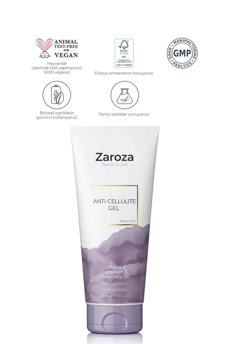 Zaroza Anti Jel Kafein & Capsicum & Biberiye Yağı 200 ml