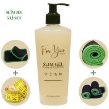 For You Gold Slim Jel Çatlak ve Selülit Jeli +Kol Korsesi+Bel Korsesi+Basen Korsesi