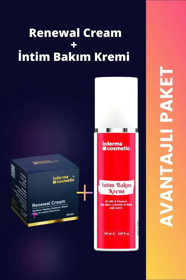 İzderma Renewal Vücut Bakım Kremi 2'Li Set