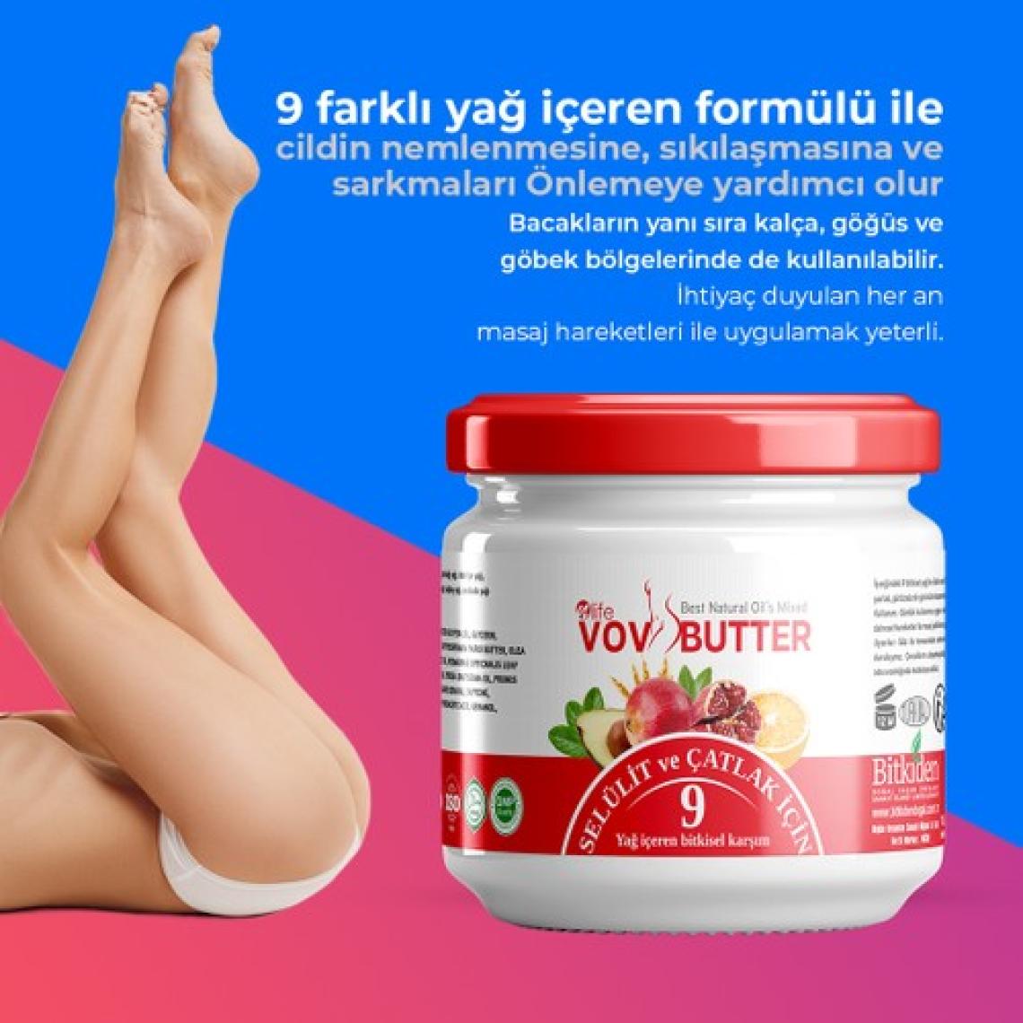 Nlife Vov Butter Selülit ve Çatlak Kremi 9 Bitkisel Yağ Karışımı 190 ml