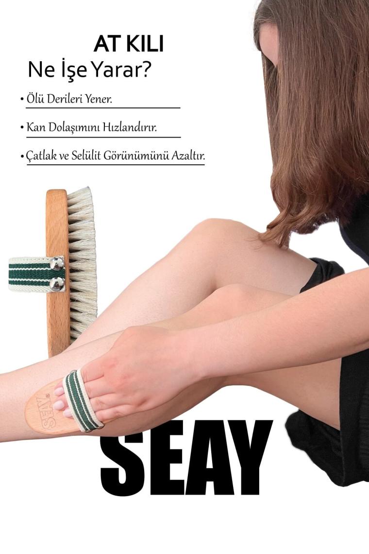 Seay Doğal Sertifikalı At Kılı Fırçası