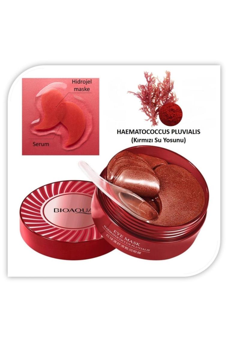 Bioaqua Haematococcus Pluvialis (Kırmızı Su Yosunu) Kırışık Karşıtı  Göz Maskeleri 80 gr - 60 Adet
