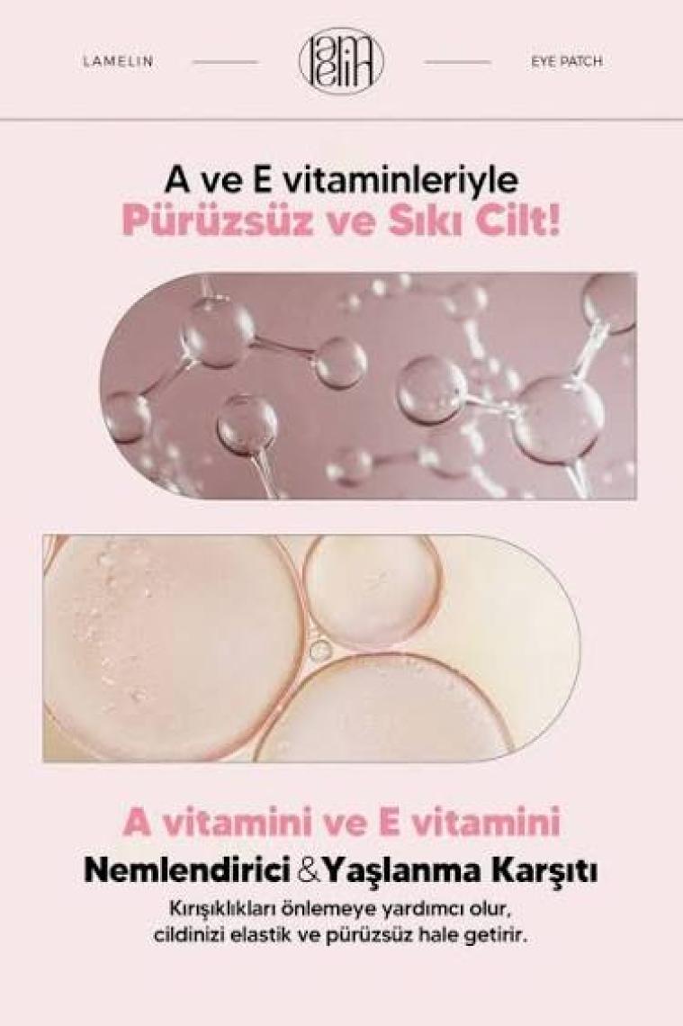 Lamelin Allantoin, Kolajen ve Retinol Içeren Sıkılaştırıcı Göz Altı Maskesi Lamelin Collagen Eye Patch