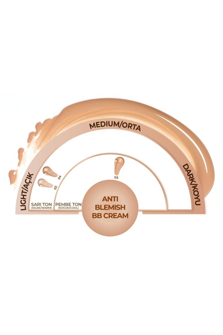 Note Anti-Blemish BB Cream Akneye Yatkın Ciltler 02 Light Beige