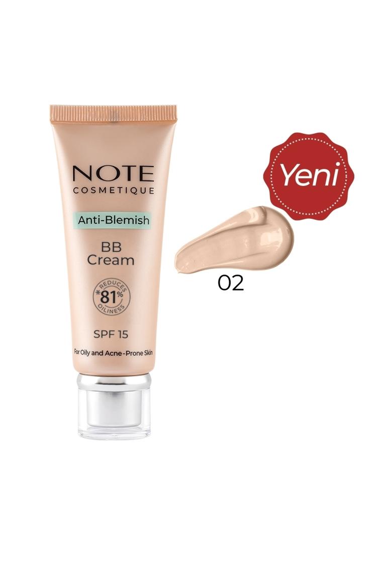 Note Anti-Blemish BB Cream Akneye Yatkın Ciltler 02 Light Beige
