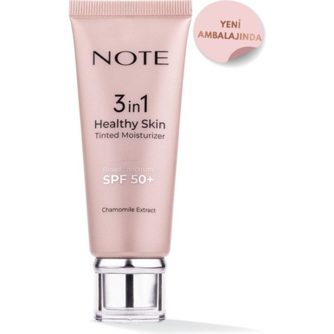 Note 3 in 1 Healthy Skin Tinted Moisturizer Renk Ton Eşitleyici 50 SPF+ Aydınlatıcı Krem