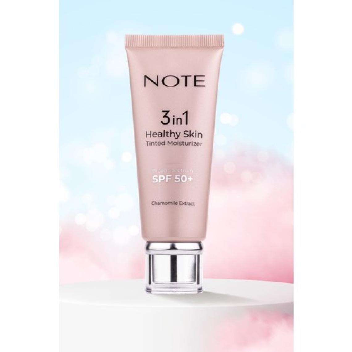 Note 3 in 1 Healthy Skin Tinted Moisturizer Renk Ton Eşitleyici 50 SPF+ Aydınlatıcı Krem