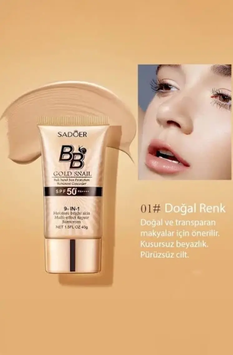 Sadoer Altın Salyangoz Spf 50+ Güneş Koruyucu Bb Krem