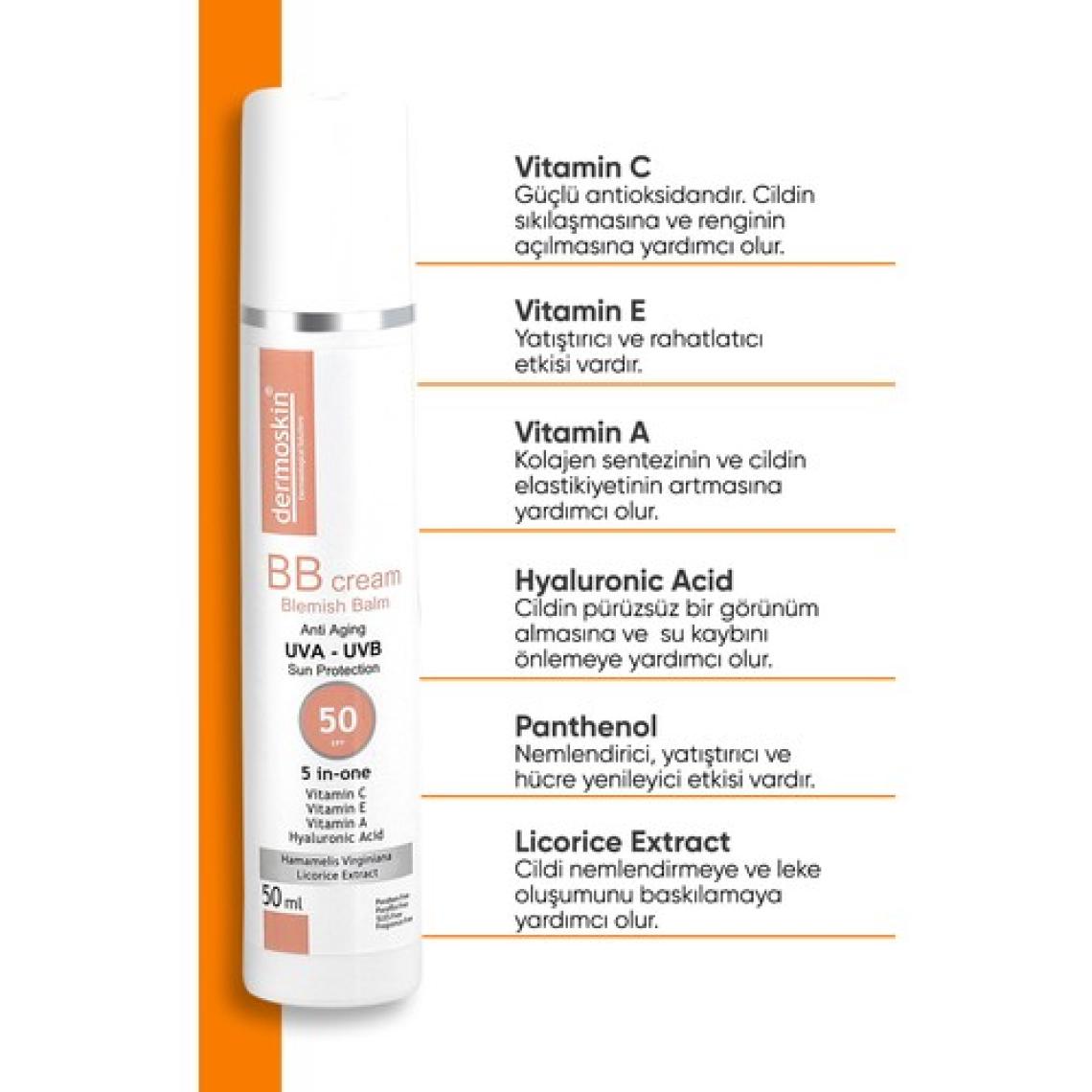 Dermoskin BB Krem Spf50 50ml