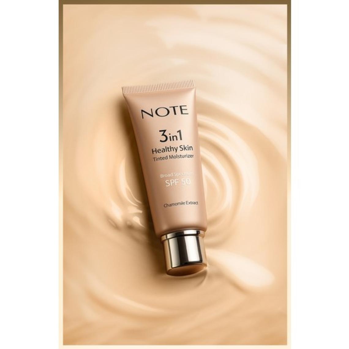 Note Cosmetics 3 In 1 Glowing Skin Tinted Moisturizer 50 Spf Işıltılı Aydınlatıcı Krem