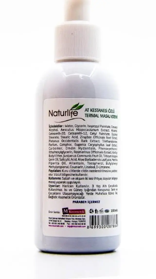 Naturlife Atkestanesi Özlü Thermal Masaj Kremi
