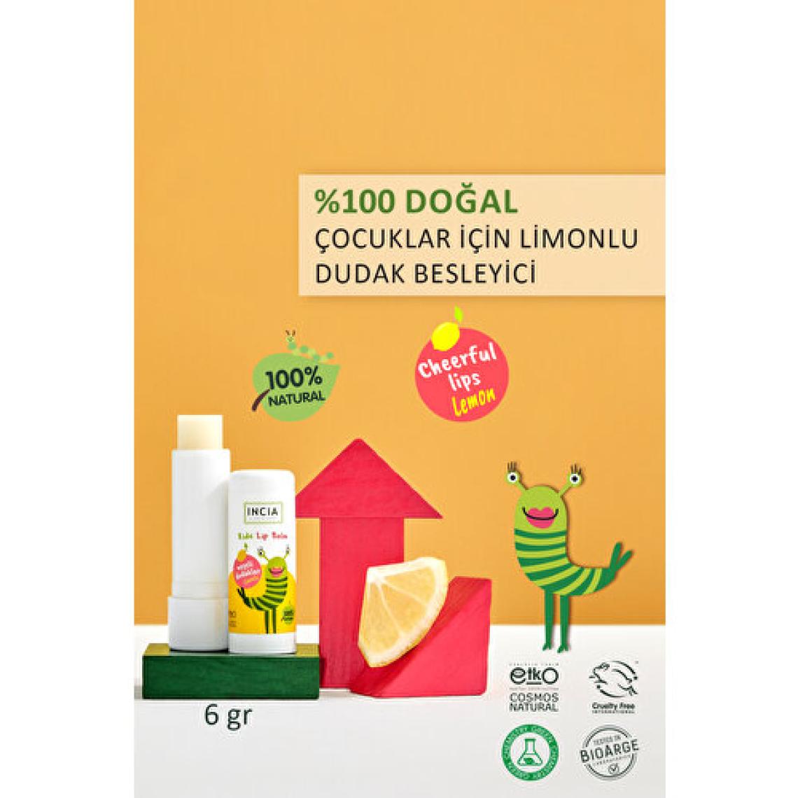Incia Çocuklar İçin Limonlu Dudak Besleyici 6 gr