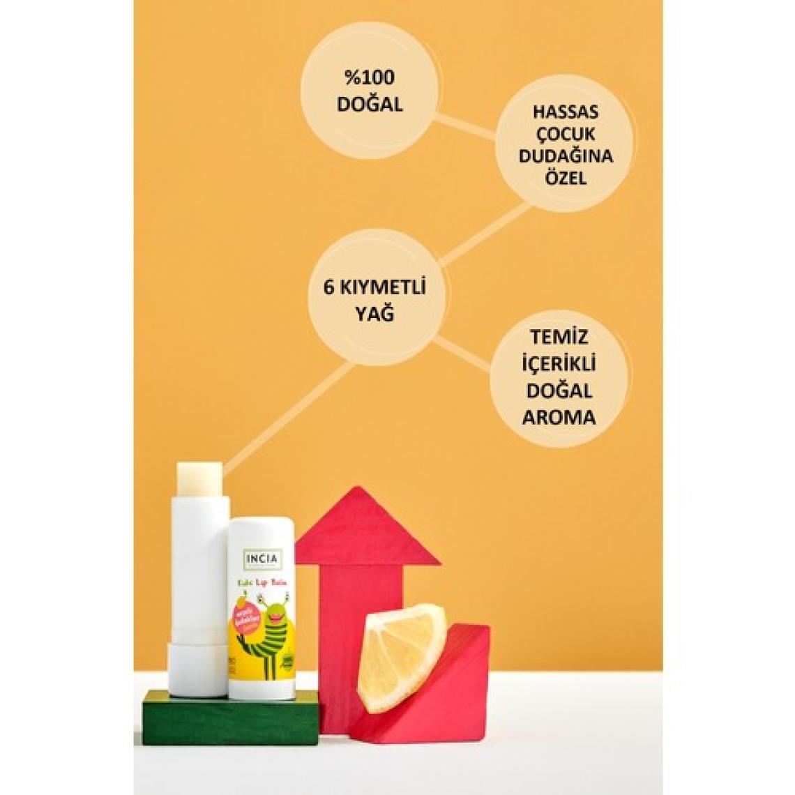 Incia Çocuklar İçin Limonlu Dudak Besleyici 6 gr