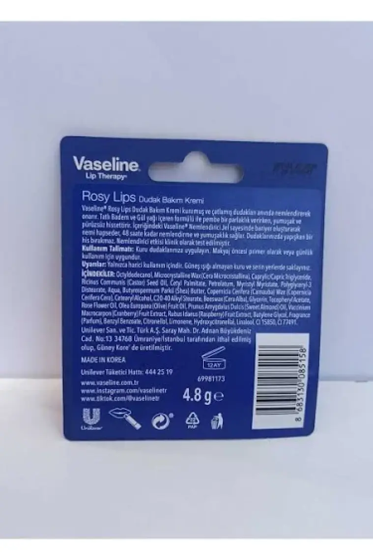 Vaseline Rosy Dudak Bakım Balmı 4,8 gr
