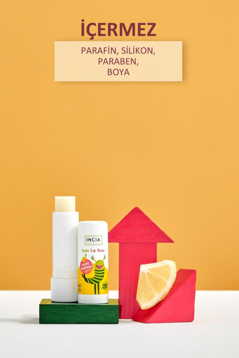 %100 Doğal Kids Dudak Besleyici Limon Bitkisel Nemlendirici Dudak Bakım Kremi 6 G