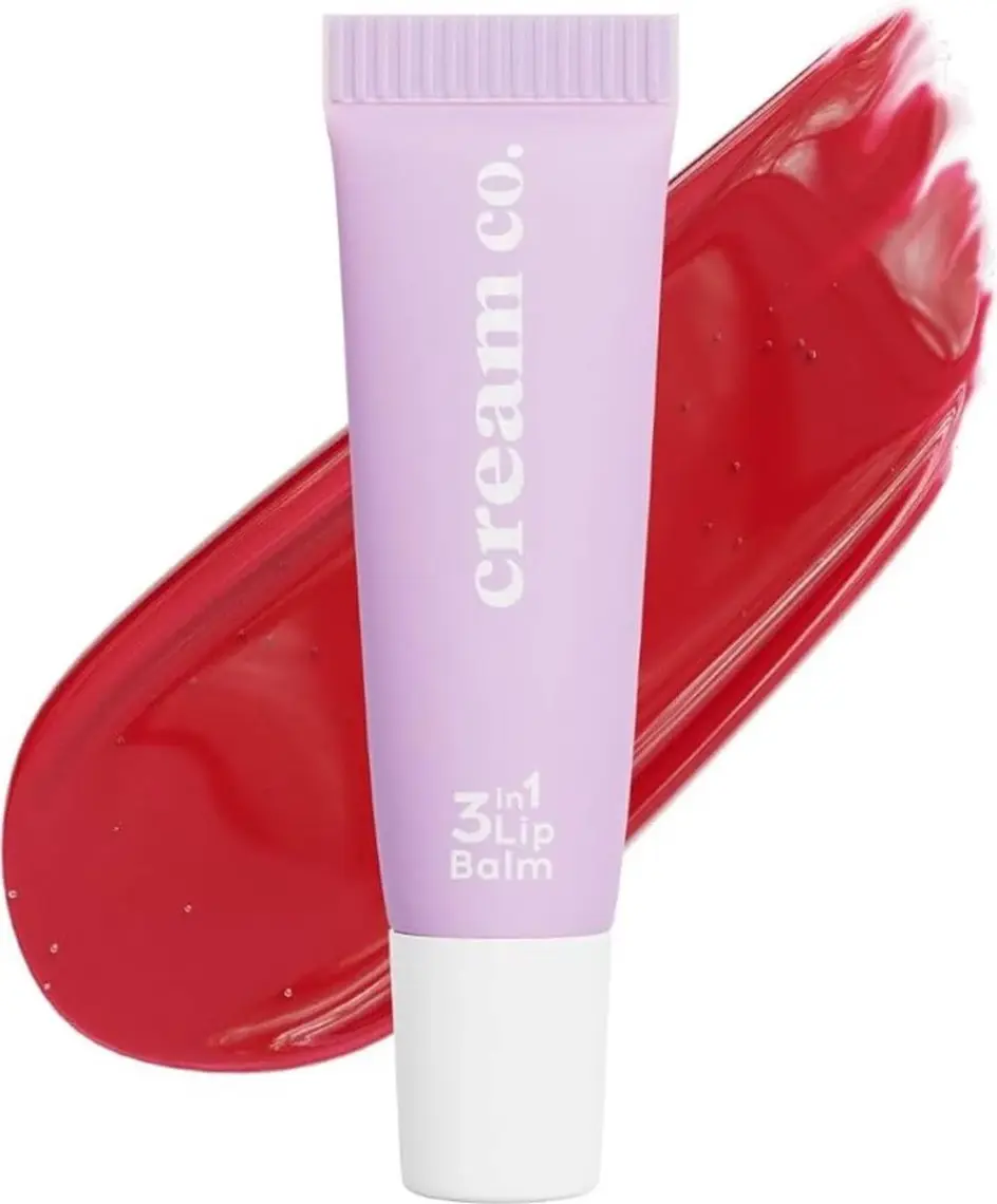 Cream Co. Nemlendirici Parlatıcı 3in1 Lip Balm | Dudak Bakım Strawberry Sorbet Kırmızı Hyaluronik Asit Seramid