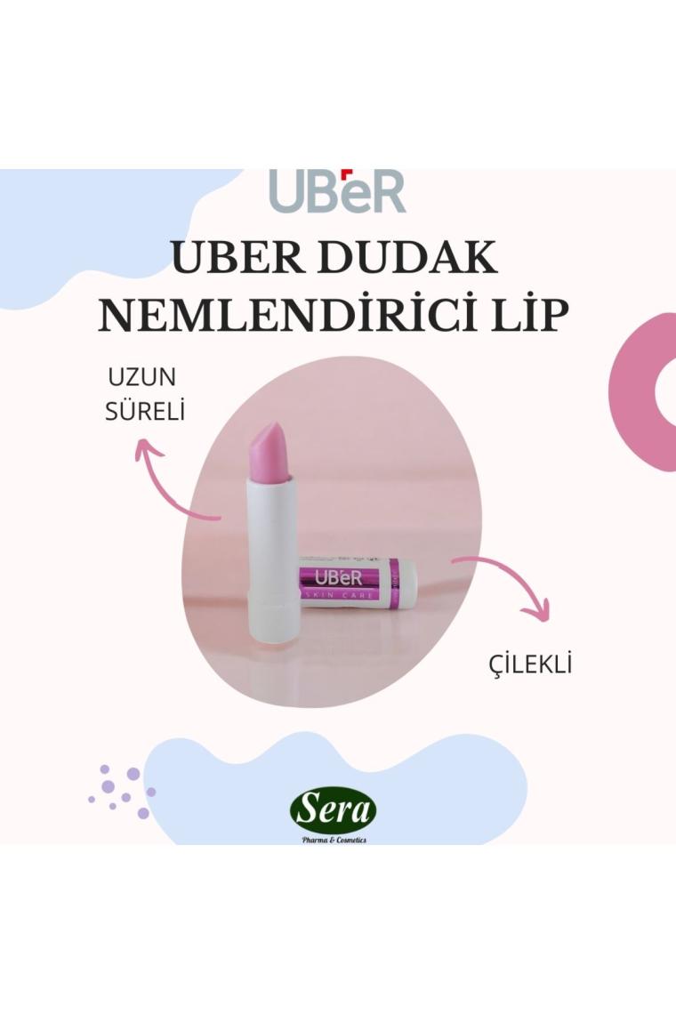 Uber Çilek Aromalı Dudak Bakım Kremi