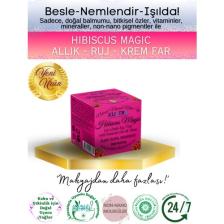Hibiscus Magic Doğal Içerikli Çok Amaçlı Allık, Ruj, Göz Farı (Makyaj Beraberinde Çok Değerli Besleyici Cilt Bakımı)